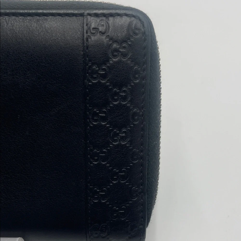 Low start EUC Gucci Black Leather Zip Wallet - Picture 3 of 8